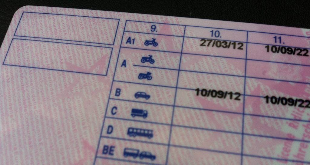 Esami patente, Motorizzazione al collasso