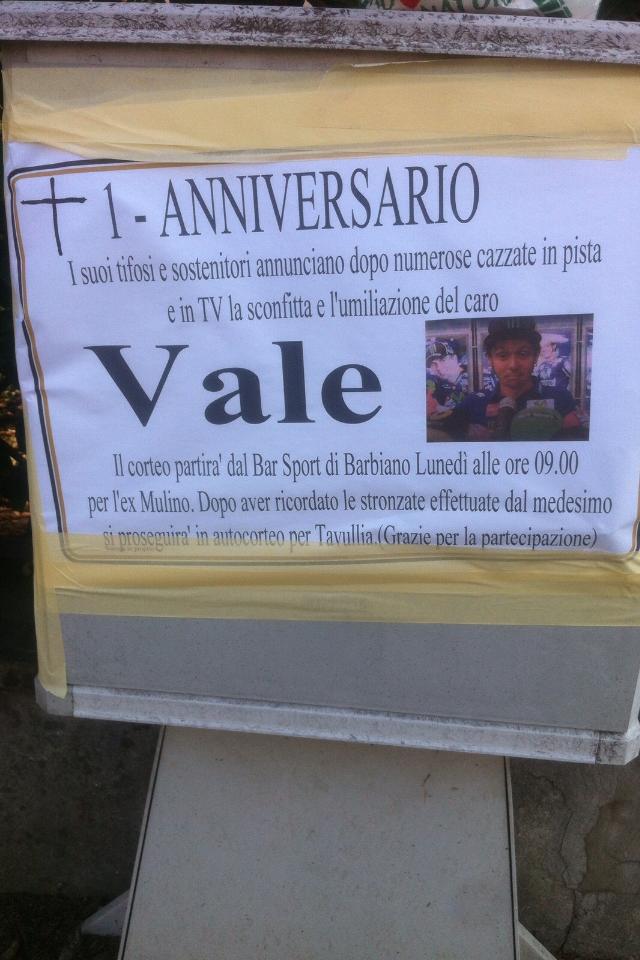 valentino rossi funerale vale