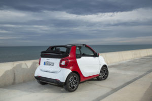 smart fortwo cabrio, bodypanels: white, tridion cell: jupiter red, Line: prime