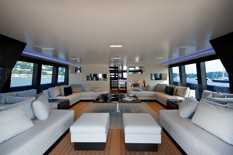 inside azzam yacht