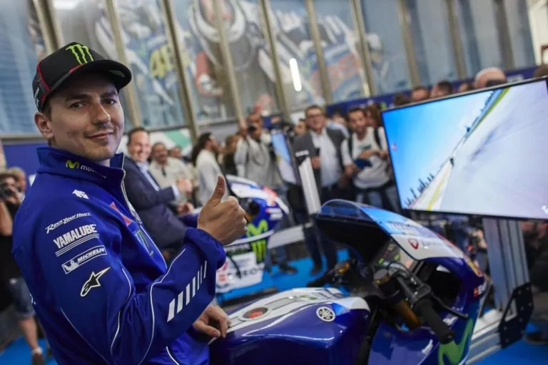 Spanish pilot Jorge Lorenzo poses during the presentation of the agreement between Telefonica and the sports park Open Camp that will be inaugurated soon in Barcelona, Catalonia, Spain, 1 May 2016. Marquez stated that he faces the Catalonia Grand Prix the upcoming weekend with 'calm' due to the ten points of advantage he has regarding his compatriot Marc Marquez. EFE/Alejandro Garcia