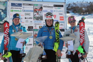 CaSTA 2016. Il podio della gara di Coppa Europa (al centro la vincitrice, l'atleta svizzera Aline Danioth)