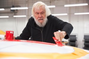 Painting of John Baldessari Art Car.