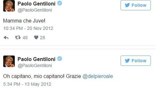 Tweet Gentiloni
