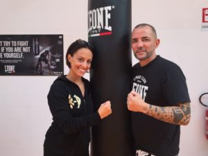 Angelo Valente nella palestra Kick and Punch