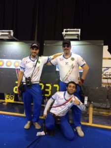 Gli azzurri del compound in finale per l'oro - Nencioni, Polidori, Pagni