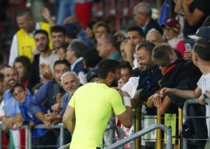 Donnarumma con Enzo Raiola