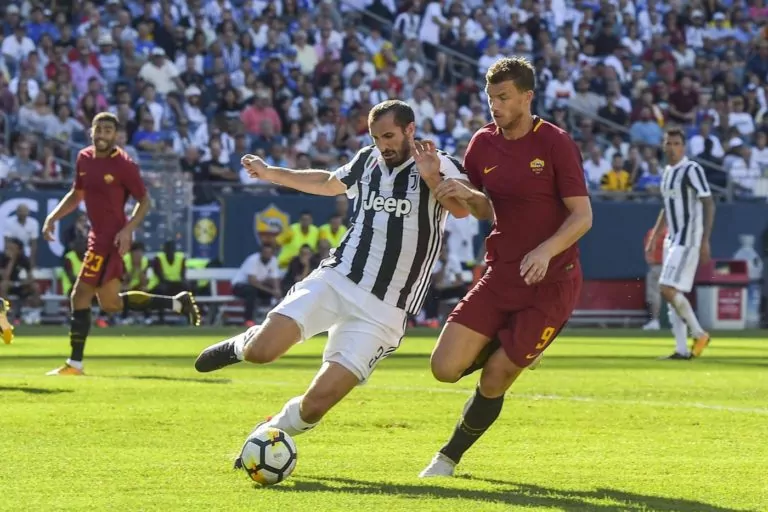 Chiellini e Dzeko
