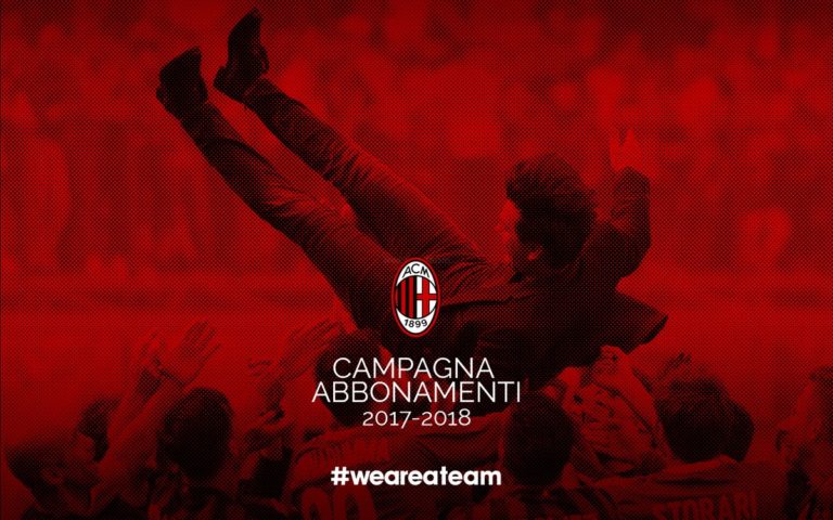 Campagna abbonamenti Milan - Ph Twitter @acmilan