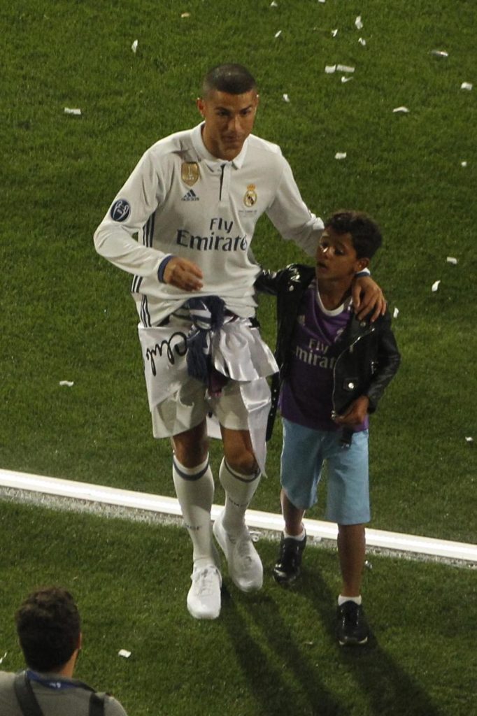 Cristiano Ronaldo e il figlio