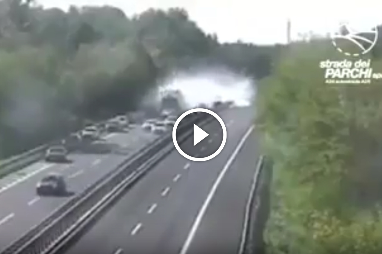 Maxi incidente Sulla A24 Nei Pressi Di Roma TIR Si Schianta Sulla Fila 