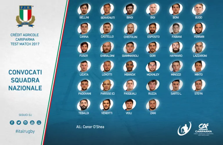 rugby italia convocati