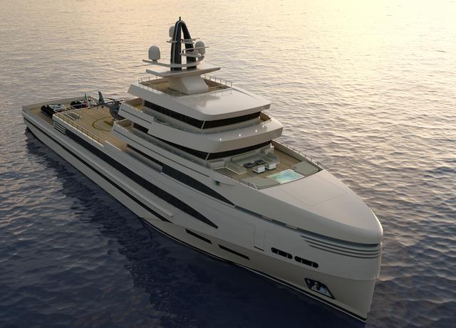 Rosetti Superyachts 85m expedition supply vessel