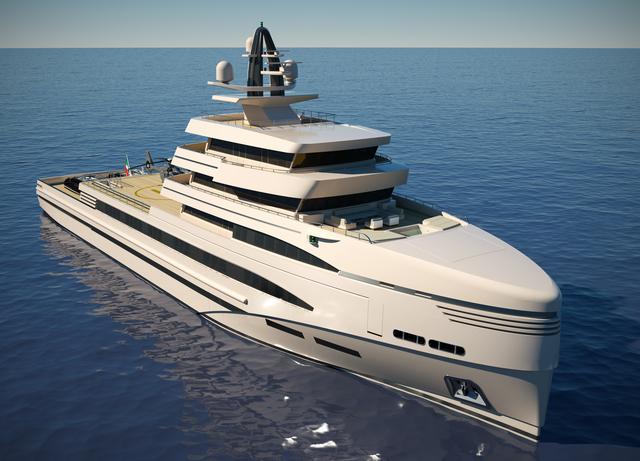 Rosetti Superyachts 85m expedition supply vessel