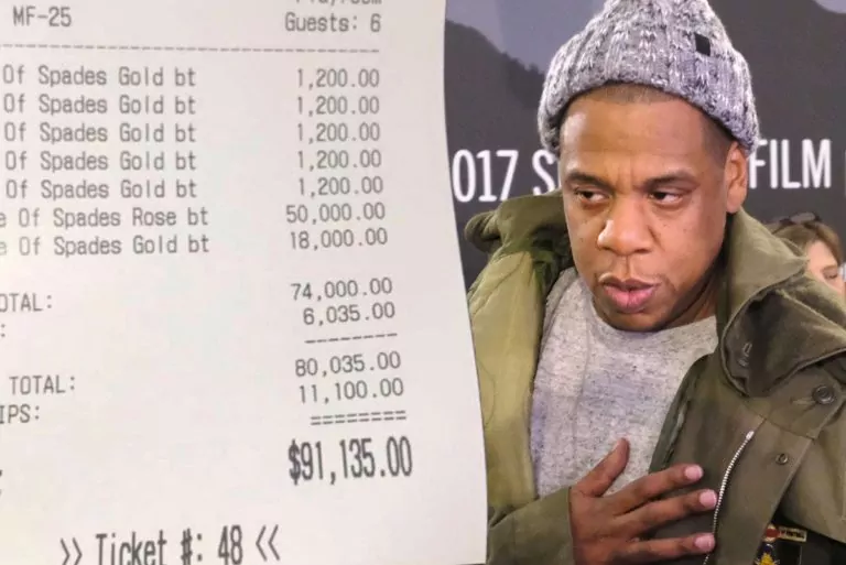 jay-z scontrino