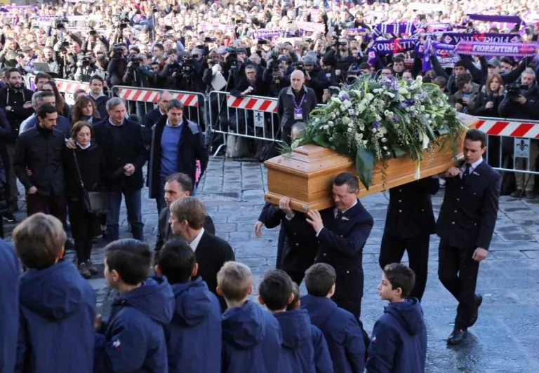 Funerali del capitano della Fiorentina Davide Astori nella basilica di Santa Croce