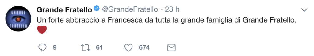 francesca Fioretti grande fratello