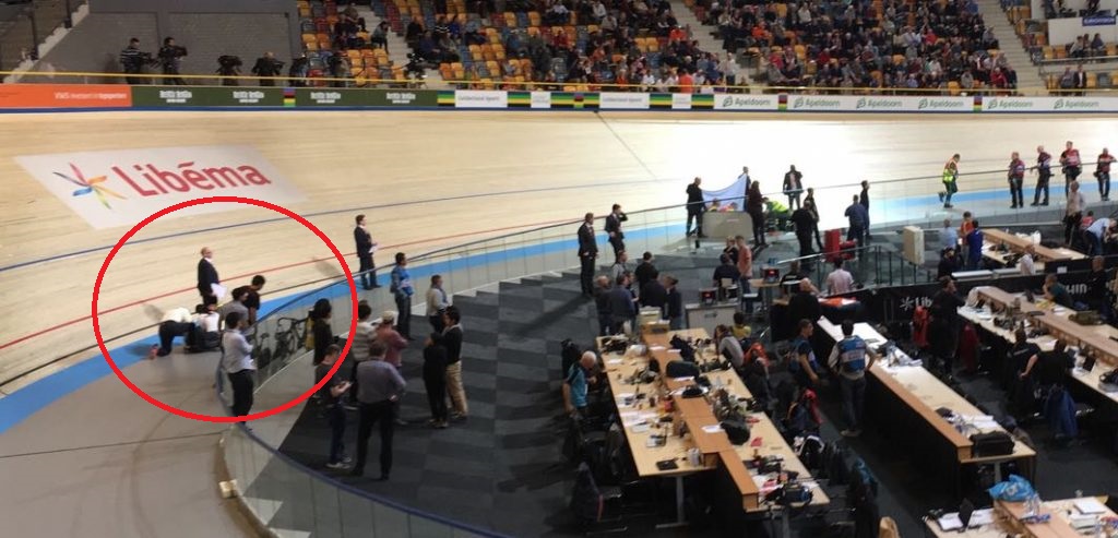 velodromo giudice incidente
