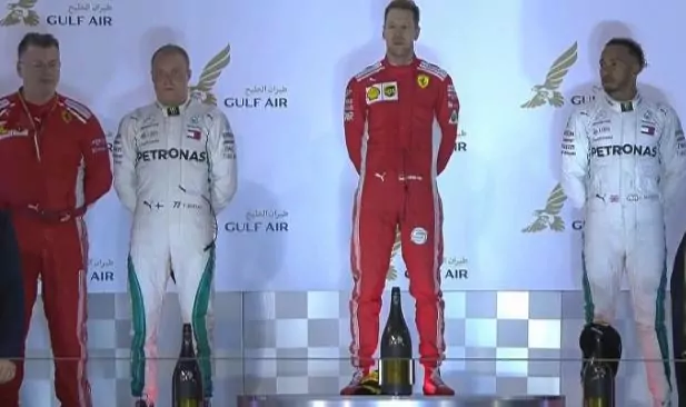 vettel podio gp bahrain
