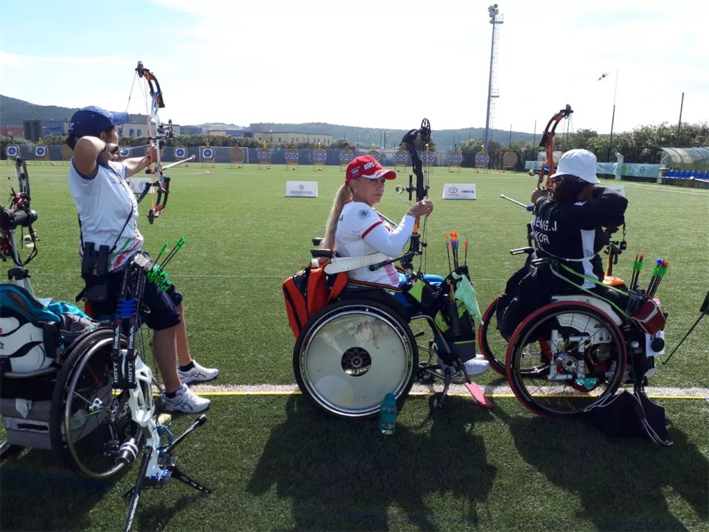 Eleonora Sarti durante i tiri di prova