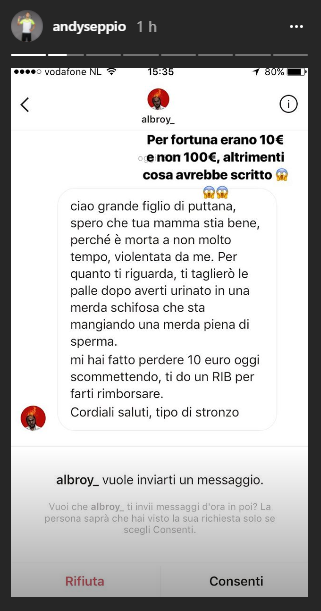 Seppi hater insulti