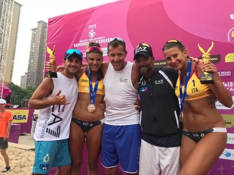 World Tour Nantong Traballi-Zuccarelli e lo staff azzurro