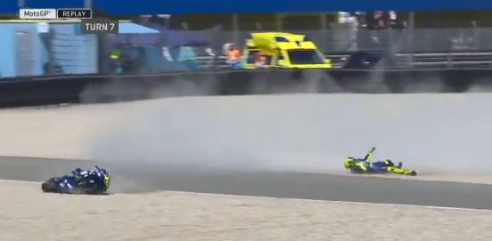 caduta valentino rossi