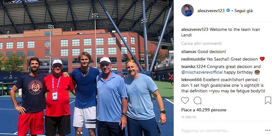 Alexander Zverev annuncio Ivan Lendl