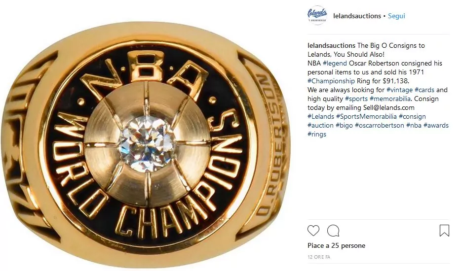 Anello NBA Oscar Robertson