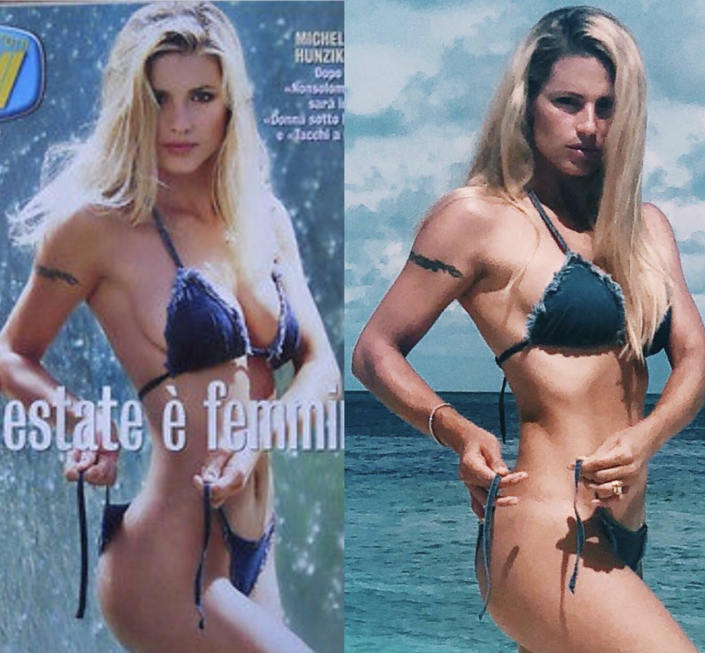 Inossidabile Michelle la Hunziker posa come vent'anni fa, ma è sempre la stessa!