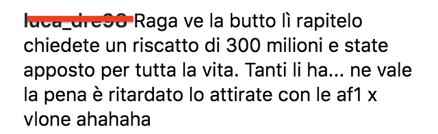 bullismo su figlio costacurta