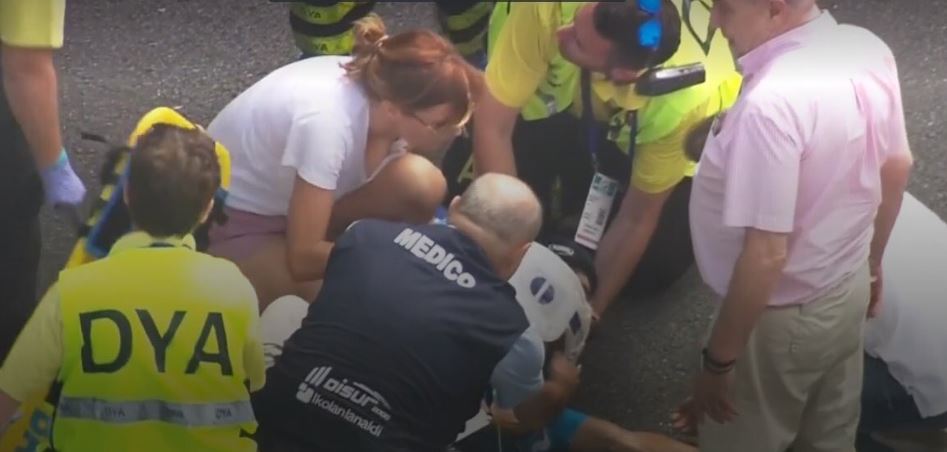 caduta mikel landa clasica de san sebastian