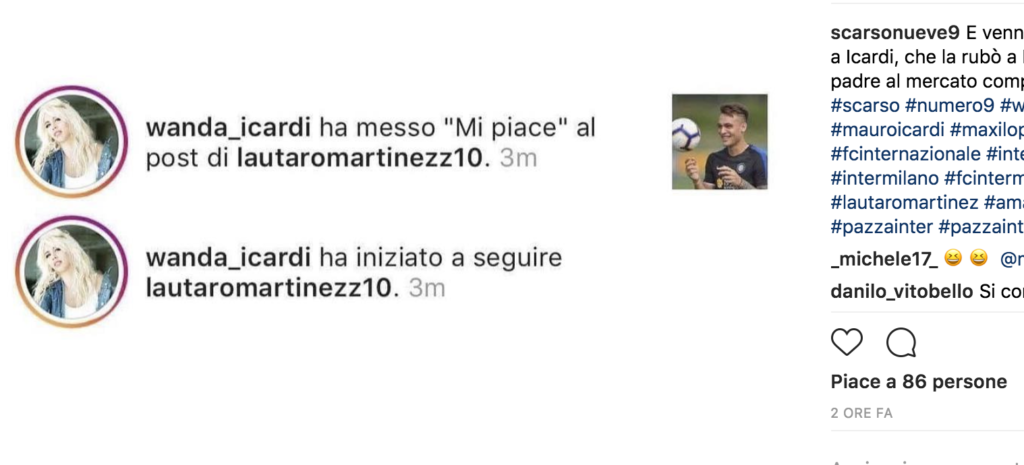 lautaro martinez wanda nara social