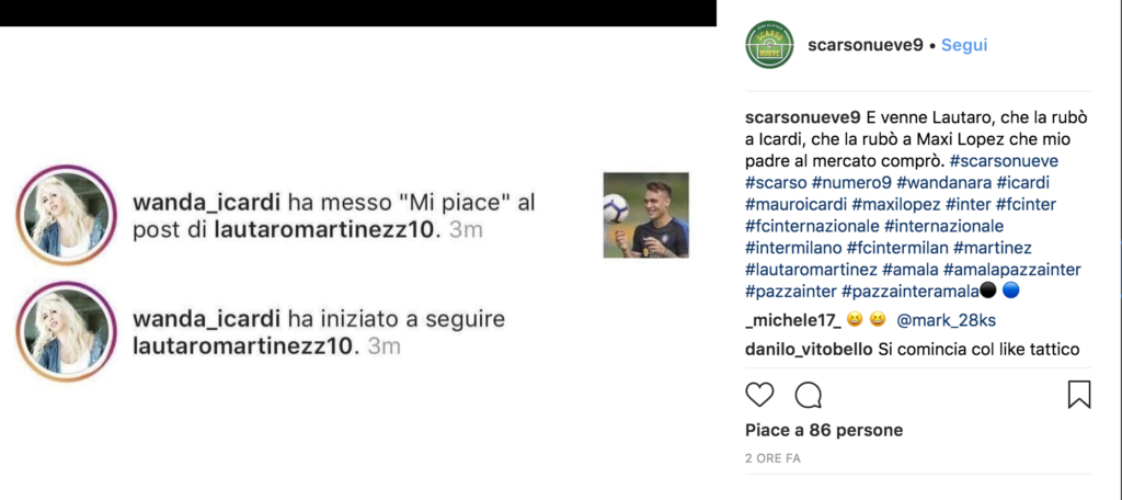 lautaro martinez wanda nara social