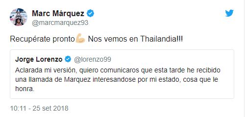 marc marquez risposta lorenzo