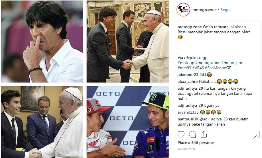 stretta di mano marquez rossi