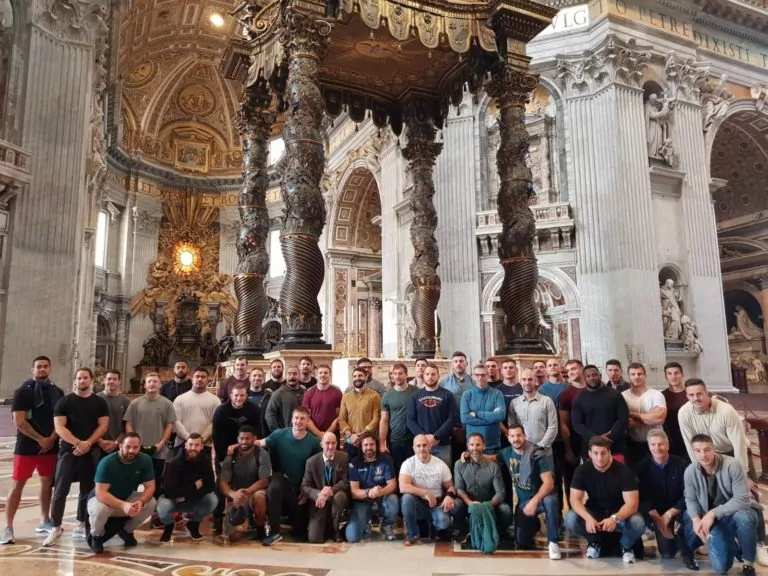 Italia e All Blacks alla Basilica di San Pietro