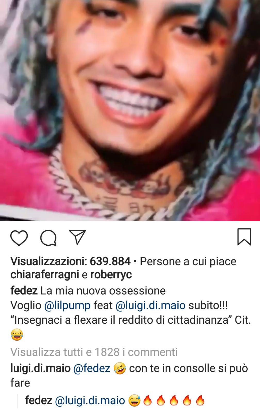 Di Maio risposta Fedez Lil Pump
