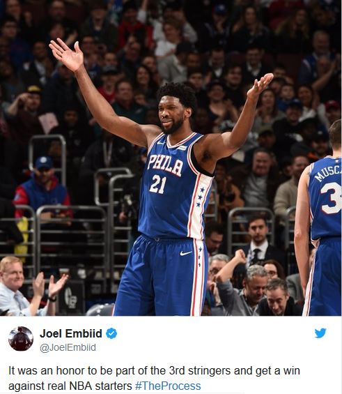 Joel Embiid tweet