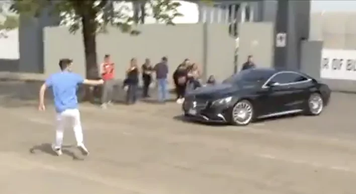 cristiano ronaldo auto investe tifoso