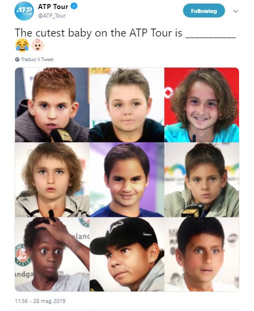 atp tennisti filtro baby snapchat