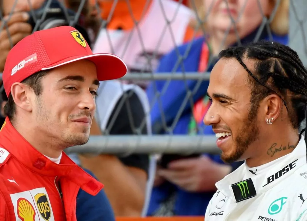leclerc lewis hamilton