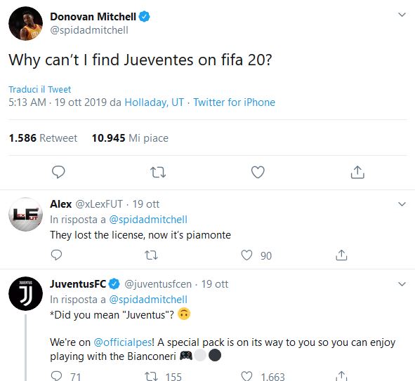 Donovan Mitchell Juventus