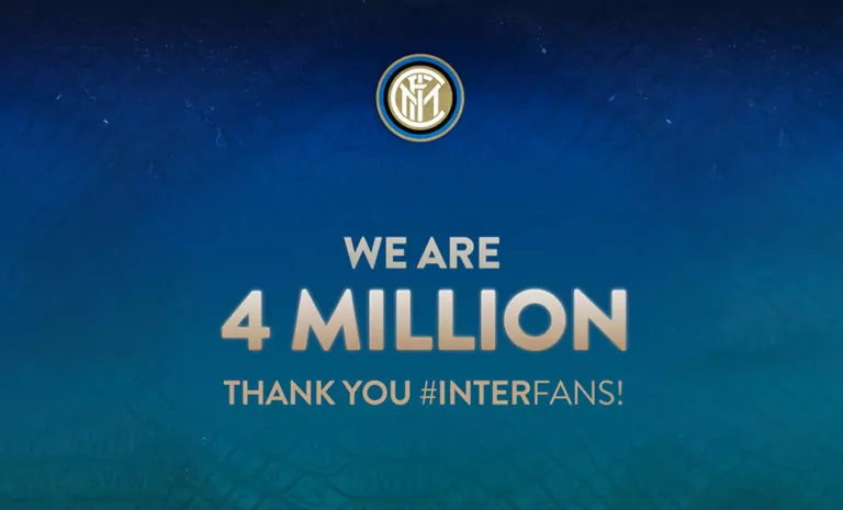 Inter 4 milioni follower Instagram