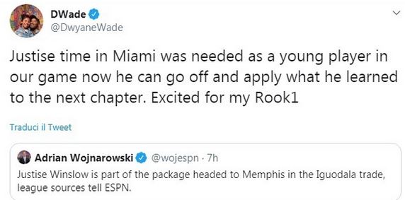 Dwyane Wade tweet Winslow