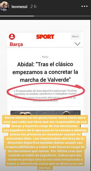 Leo Messi risposta Abidal