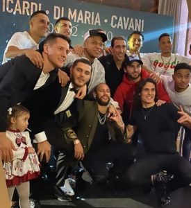festa icardi cavani di maria