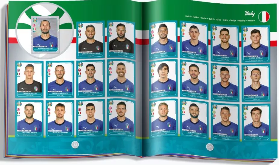 album panini euro 2020