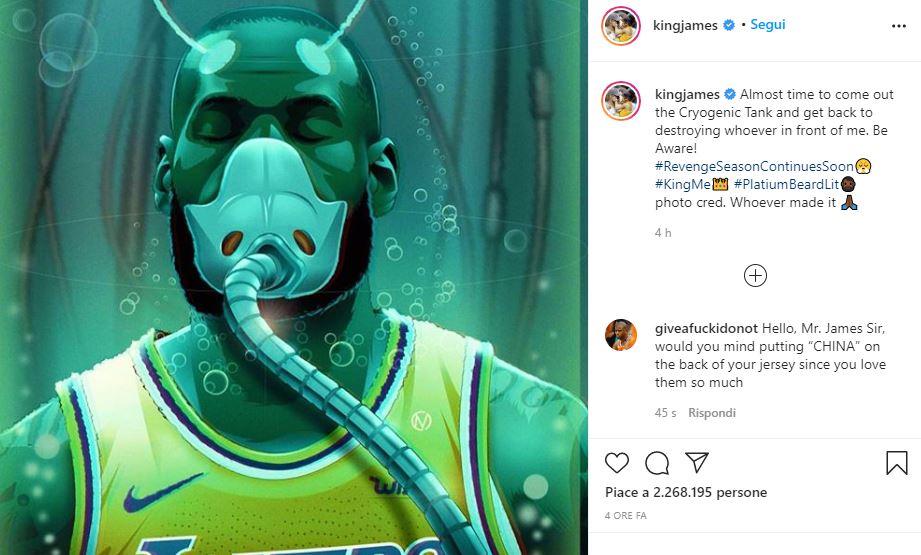 LeBron James camera criogenica