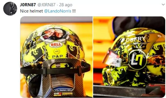 Casco Lando Norris Gp Belgio